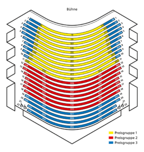 Saalplan Tanz & Ballett, Musiktheater & Shows