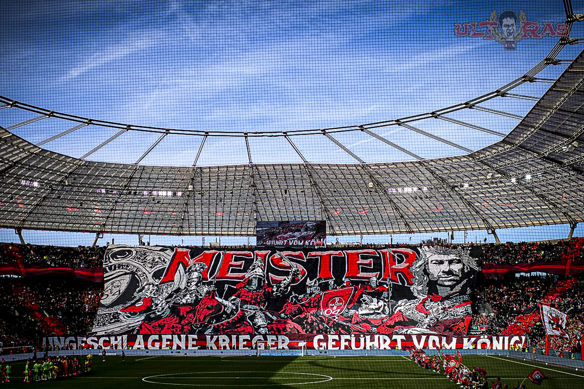 Choreos im Stadion. Stadioneck Leverkusen. Kunstnacht Leverkusen 2026.